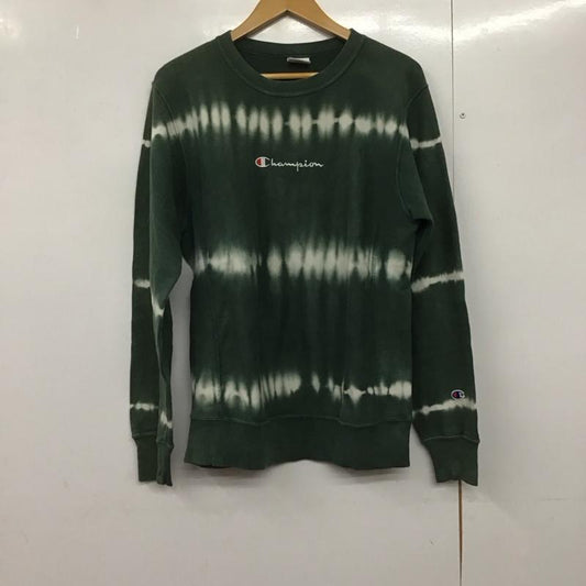 チャンピオン Campion トレーナー 長袖 c3-q012 トレーナー 長袖スウェット M 総柄 緑 / グリーン /  メンズ USED 古着 中古 10142948