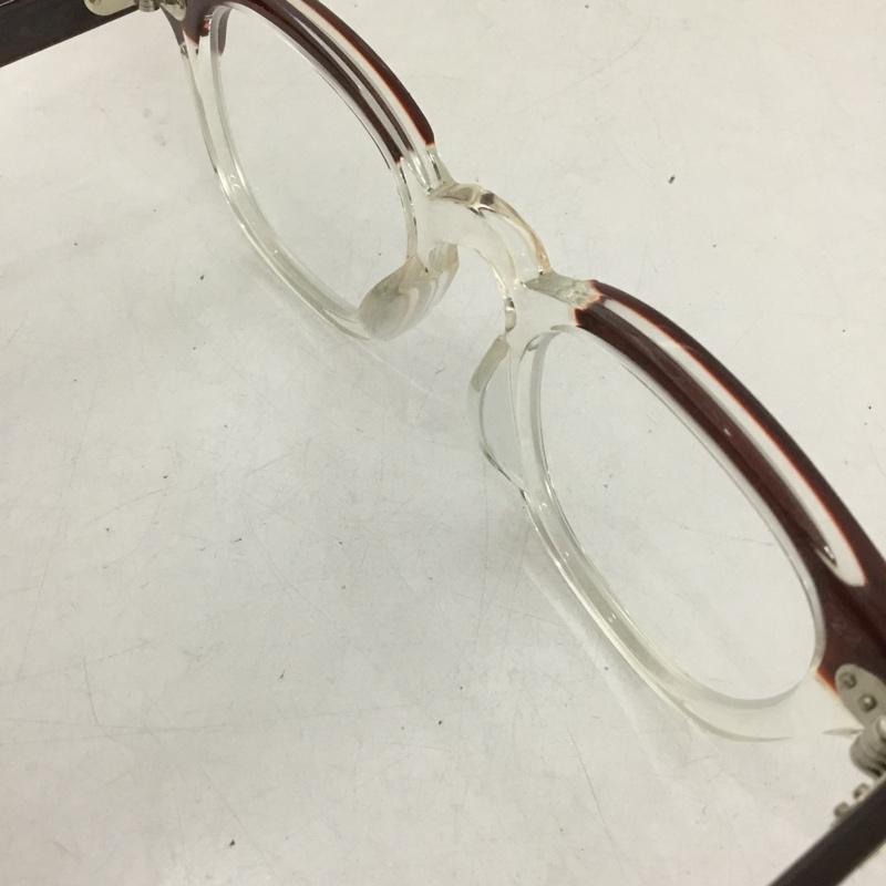 古着 USED めがね・サングラス めがね JULIUS TART OPTICAL AR 復刻 箱有 無地 透明 / クリア / X 茶 / ブラウン /  メンズ USED 古着 中古 10145204