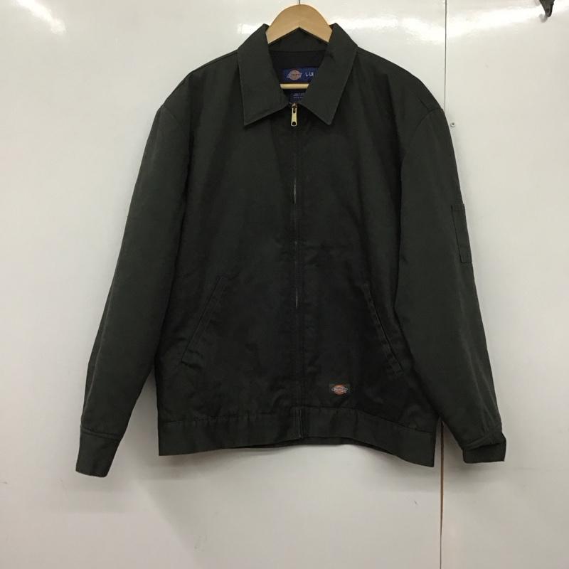 ディッキーズ Dickies ジャケット、上着 ジャケット、ブレザー ジップアップジャケット アウター カラージャケット L 無地 カーキ / カーキ /  メンズ USED 古着 中古 10143521