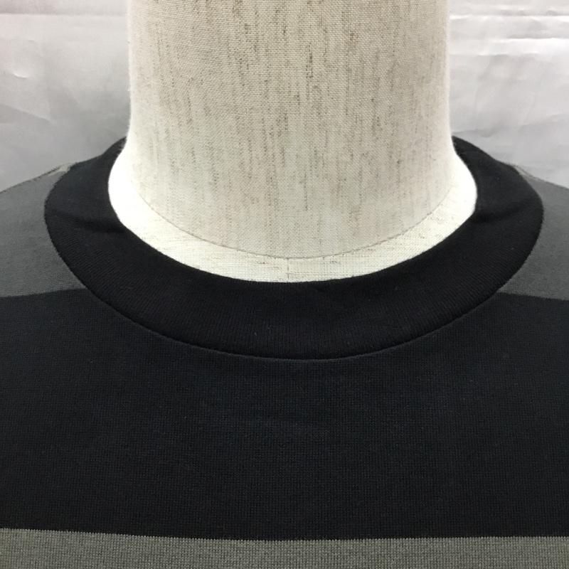 ナンバーナイン NUMBER (N)INE Tシャツ 半袖 半袖カットソー プリントTシャツ クルーネックカットソー 2 ボーダー柄 黒 / ブラック / X 灰 / グレー /  メンズ USED 古着 中古 10116127