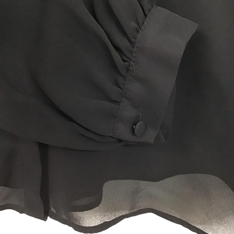 ザラ ZARA シャツ、ブラウス 長袖 長袖シャツ 無地シャツ カラーシャツ シースルーシャツ M 無地 黒 / ブラック /  レディース USED 古着 中古 10136060