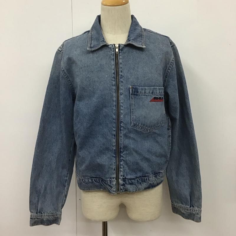 ザラ ZARA ジャケット、上着 ジャケット、ブレザー デニムジャケット Gジャン アウター カラージャケット L ロゴ、文字 インディゴ / インディゴ /  メンズ USED 古着 中古 10107219