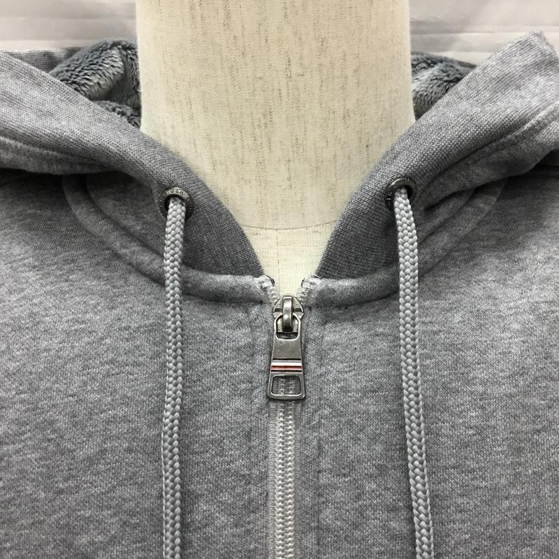 トミーヒルフィガー TOMMY HILFIGER パーカー 長袖 ジップアップパーカー 長袖パーカー 裏地ボアパーカー M ロゴ、文字 灰 / グレー /  メンズ USED 古着 中古 10121686