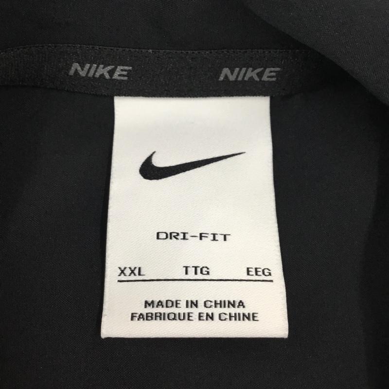 ナイキ NIKE パーカー 半袖 DM6663-010 ノースリーブパーカー DRY-FIT XXL ワンポイント 黒 / ブラック /  メンズ USED 古着 中古 10115688