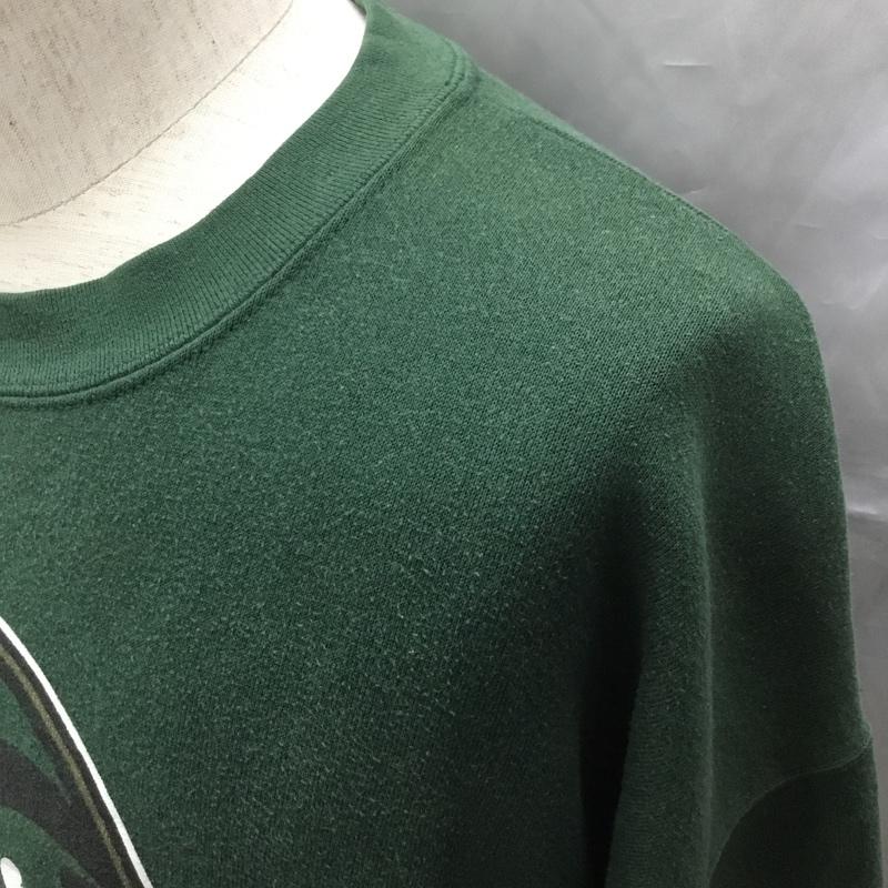ジャンスポーツ JANSPORT トレーナー 長袖 スウェット 裏起毛 コロラド州立大学 XL ロゴ、文字 緑 / グリーン /  メンズ USED 古着 中古 10114247