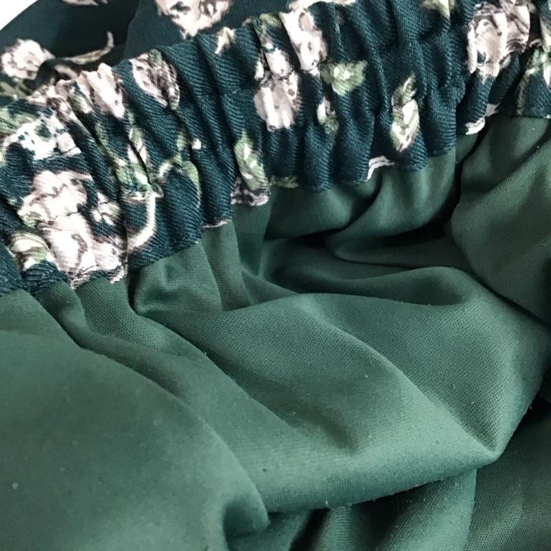 アズールバイマウジー AZUL BY MOUSSY スカート ロングスカート 250DAH31-037H FLOWER PATTERN SIDE SLIT SKIRT S 花柄 緑 / グリーン /  レディース USED 古着 中古 10114082
