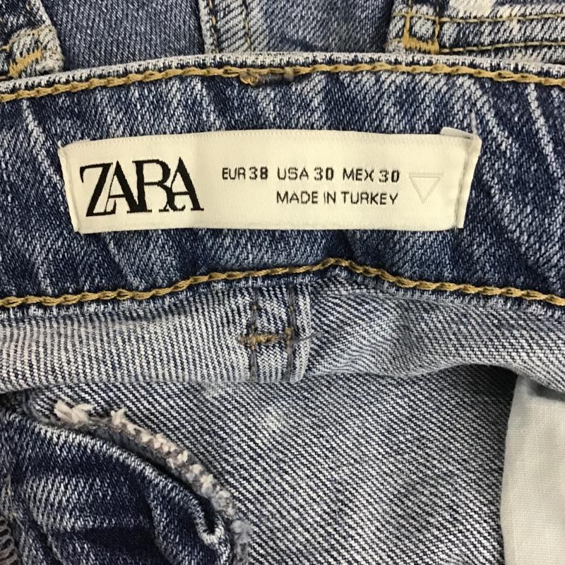 ザラ ZARA パンツ デニム、ジーンズ デニムパンツ スリムパンツ ストレッチパンツ ジーンズ ペイント加工 38 プリント インディゴ / インディゴ /  メンズ USED 古着 中古 10105824