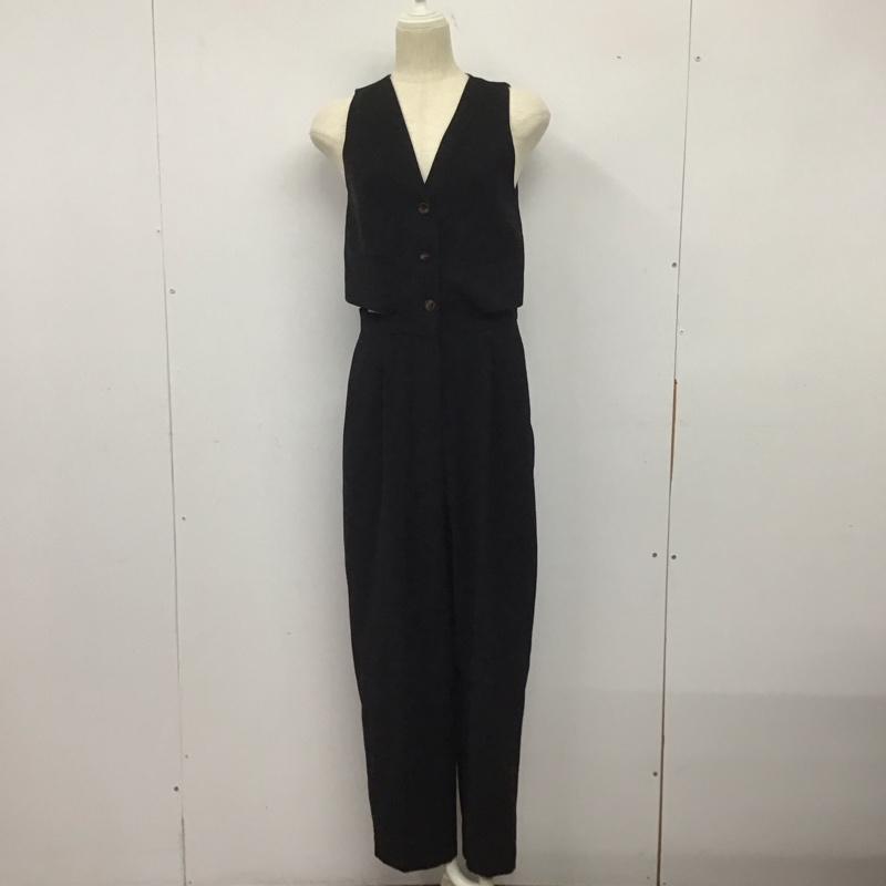 ザラ ZARA サロペット・オーバーオール サロペット、オーバーオール オールインワン ノースリーブ XS 無地 黒 / ブラック /  レディース USED 古着 中古 10138679