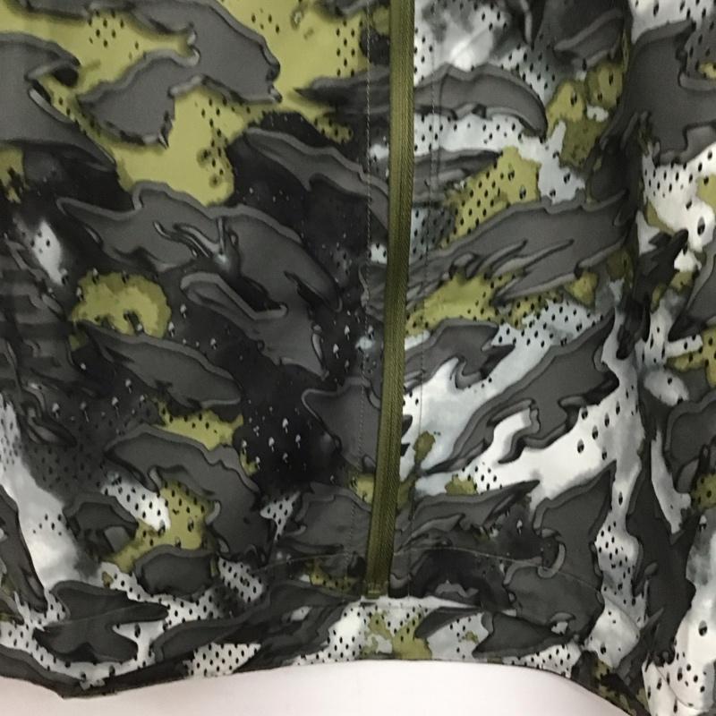 アディダス adidas ジャケット、上着 ジャンパー、ブルゾン ジップアップジャケット ナイロンジャケット アウター M プリント カーキ / カーキ /  メンズ USED 古着 中古 10145680