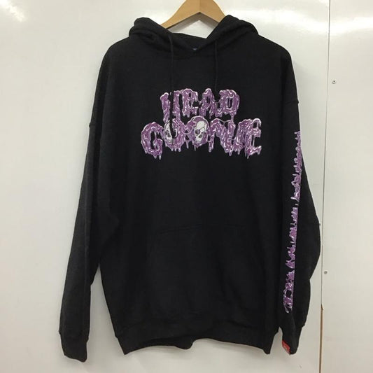 ヘッドグーニー HEADGOONIE パーカー 長袖 XL プリント 黒 / ブラック /  メンズ USED 古着 中古 10145647