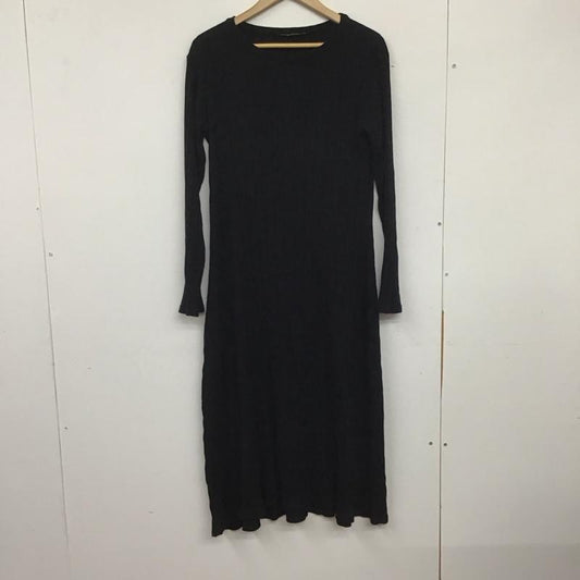 ザラ ZARA ワンピース ロングスカート 4174 453 800 長袖 リブ XL 無地 黒 / ブラック /  レディース USED 古着 中古 10138654
