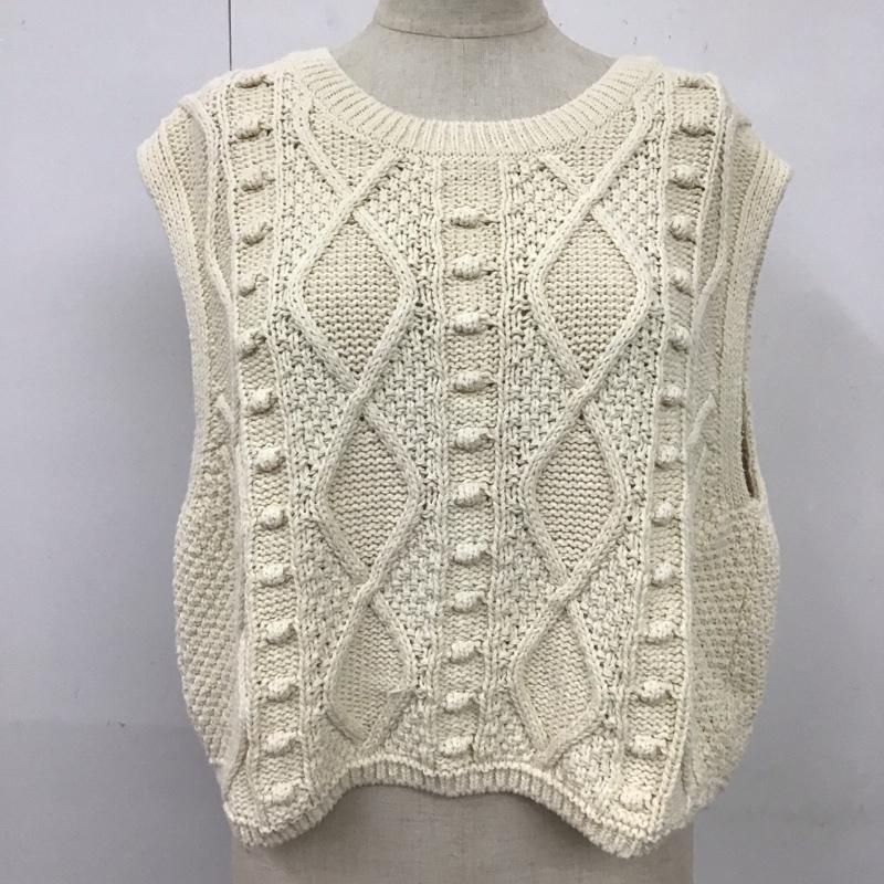 ザラ ZARA ベスト ベスト L 無地 白 / ホワイト /  レディース USED 古着 中古 10120287