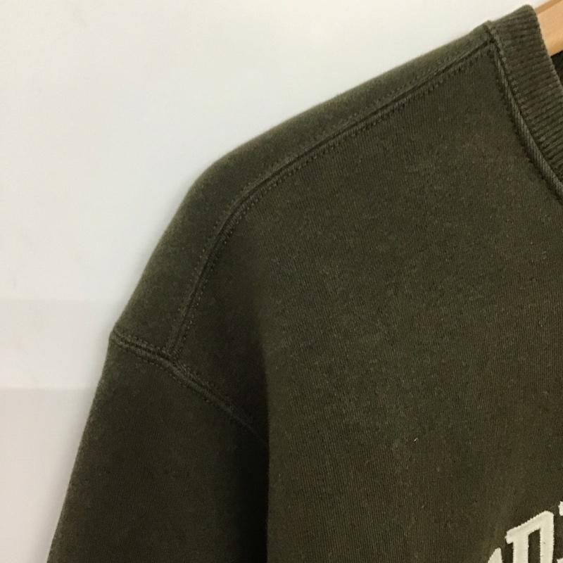エディーバウアー Eddie Bauer トレーナー 長袖 長袖トレーナー スウェット クルーネック プルオーバー L ロゴ、文字 カーキ / カーキ /  メンズ USED 古着 中古 10143392