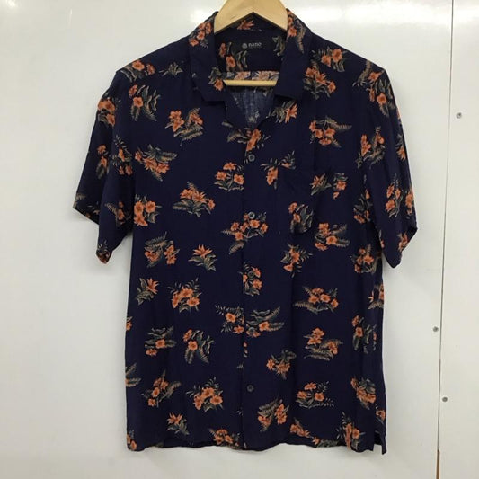 ナノユニバース nano・universe シャツ、ブラウス 半袖 半袖シャツ プリントシャツ ポケットシャツ M プリント 青 / ブルー /  メンズ USED 古着 中古 10132694