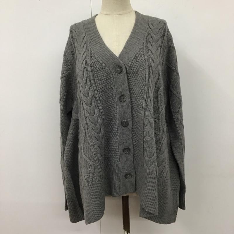 ニコアンド niko and... カーディガン 長袖 ST66TE02SB Vネック L  灰 / グレー /  レディース USED 古着 中古 10120583
