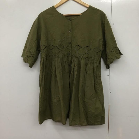 サマンサモスモス Samansa Mos2 チュニック 半袖 FREE 無地 カーキ / カーキ /  レディース USED 古着 中古 10144019