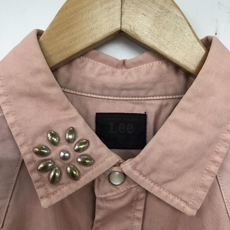 ナノユニバース nano・universe シャツ、ブラウス 長袖 デニムシャツ 長袖シャツ コラボ Lee M 無地 桃 / ピンク /  メンズ USED 古着 中古 10136558
