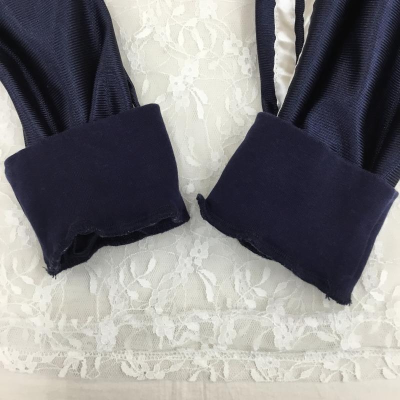 チャオパニック CIAOPANIC カットソー 長袖 CPZ1041206A0001 ONE SIZE レース柄 青 / ブルー / X 白 / ホワイト /  レディース USED 古着 中古 10142208