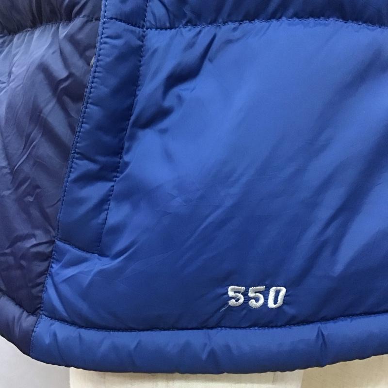 ザノースフェイス THE NORTH FACE ベスト ベスト ジップアップベスト ダウンベスト ノースリーブカットソー L ロゴ、文字 青 / ブルー / X 紺 / ネイビー /  メンズ USED 古着 中古 10114388