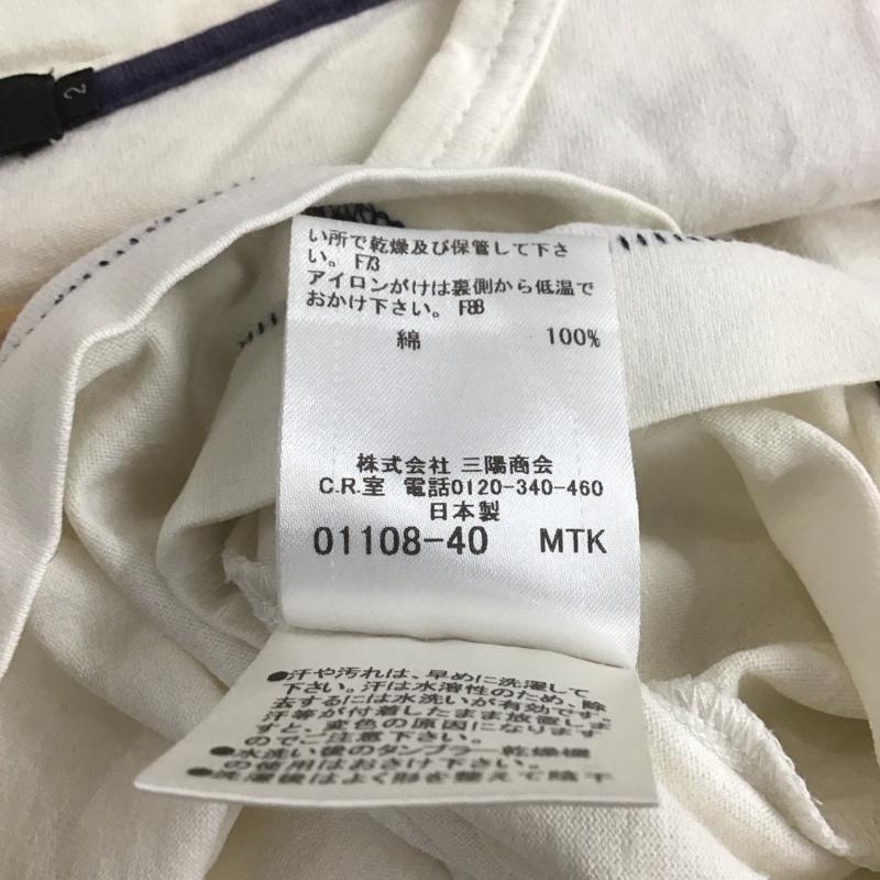 ブラックレーベルクレストブリッジ BLACK LABEL CRESTBRIDGE Tシャツ 半袖 2 プリント X ロゴ、文字 白 / ホワイト /  メンズ USED 古着 中古 10145749