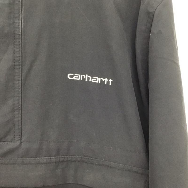 カーハート Carhartt ジャケット、上着 ジャケット、ブレザー プルオーバージャケットパーカー アウター 裏地フリース M ロゴ、文字 黒 / ブラック /  メンズ USED 古着 中古 10137108