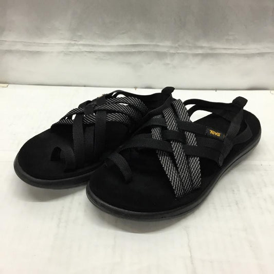 テバ Teva サンダル サンダル 1099271B VOYA STRAPPY ボヤ ストラッピー 25cm 25.0cm ロゴ、文字 黒 / ブラック /  レディース USED 古着 中古 10109741