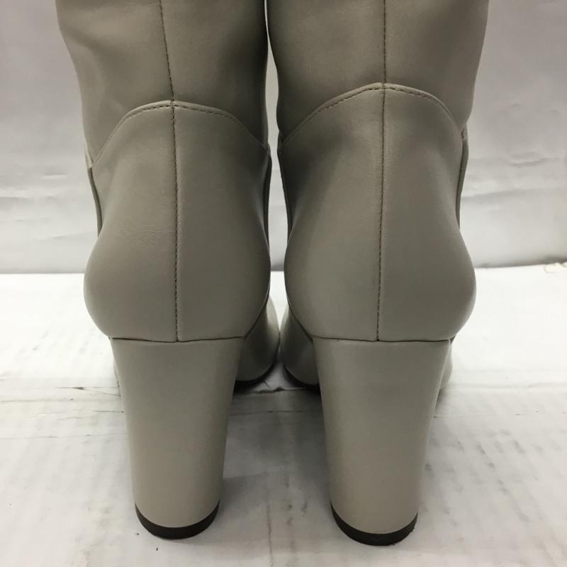 ミラオーウェン Mila Owen ブーツ ロングブーツ 09WGS214538 ラウンドロングブーツ 箱有 36 無地 灰 / グレー /  レディース USED 古着 中古 10106874