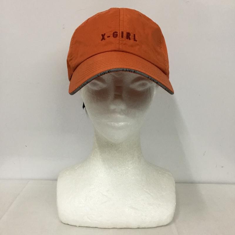 エックスガール X-girl 帽子 キャップ 05182010 SK8 6PANEL CAP ONE SIZE ロゴ、文字 橙 / オレンジ /  レディース USED 古着 中古 10143767