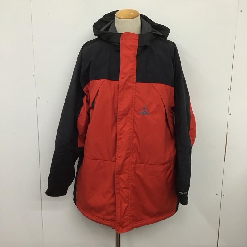ナイキ NIKE ジャケット、上着 ジャンパー、ブルゾン acg 90s L 無地 黒 / ブラック / X 赤 / レッド /  メンズ USED 古着 中古 10106370
