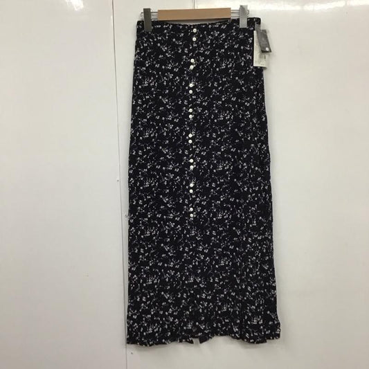 アズールバイマウジー AZUL BY MOUSSY スカート ロングスカート 250DSS31-064C PEDICEL BUTTON SKIRT M 総柄 黒 / ブラック /  レディース USED 古着 中古 10130821