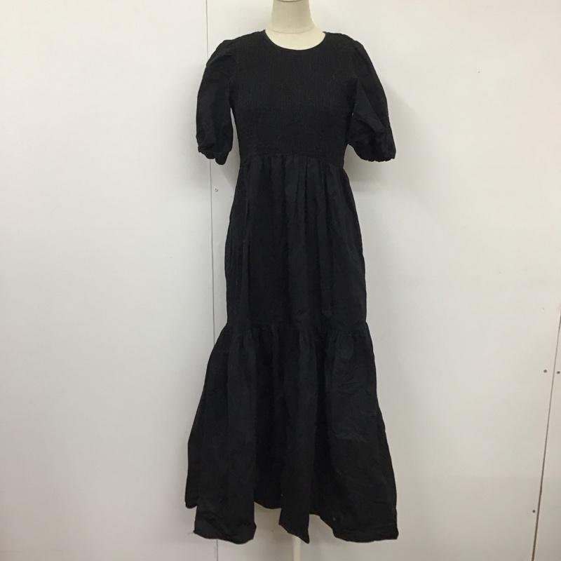 ザラ ZARA ワンピース ロングスカート S 無地 黒 / ブラック /  レディース USED 古着 中古 10121417