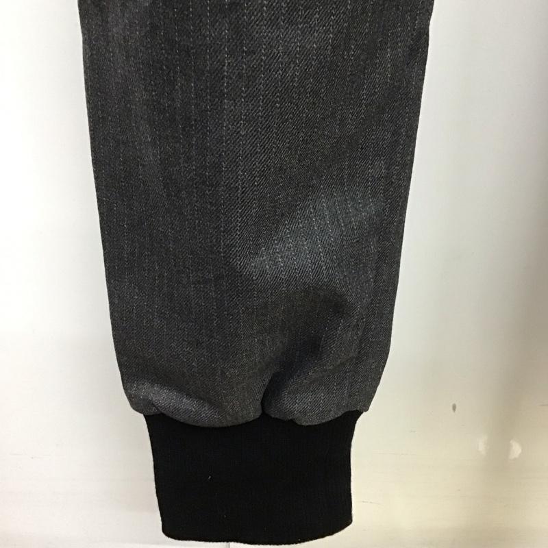 グラム glamb パンツ スラックス 裾リブ 4 ストライプ 黒 / ブラック / X ダークグレー / ダークグレー /  メンズ USED 古着 中古 10109543