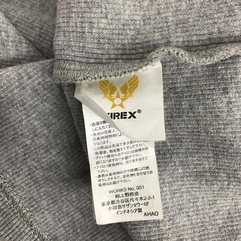 アヴィレックス AVIREX カットソー 長袖 長袖カットソー 無地カットソー クルーネック M 無地 灰 / グレー /  メンズ USED 古着 中古 10143477