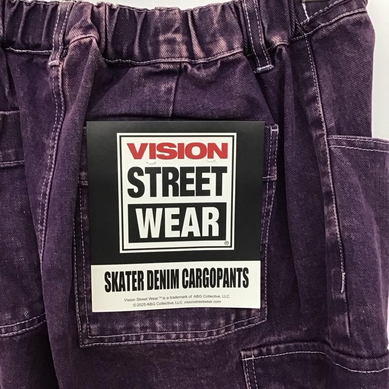 ヴィジョン ストリート ウェア VISION STREET WEAR パンツ ワークパンツ、ペインターパンツ ワークパンツ ワイドパンツ カジュアルパンツ カーゴパンツ LL 無地 紫 / パープル /  メンズ USED 古着 中古 10151002