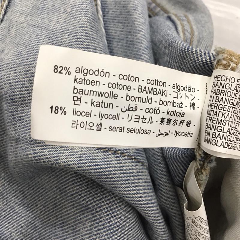 ザラ ZARA パンツ デニム、ジーンズ デニムパンツ ワイドパンツ カジュアルパンツ 38 無地 水色 / ライトブルー /  メンズ USED 古着 中古 10148577