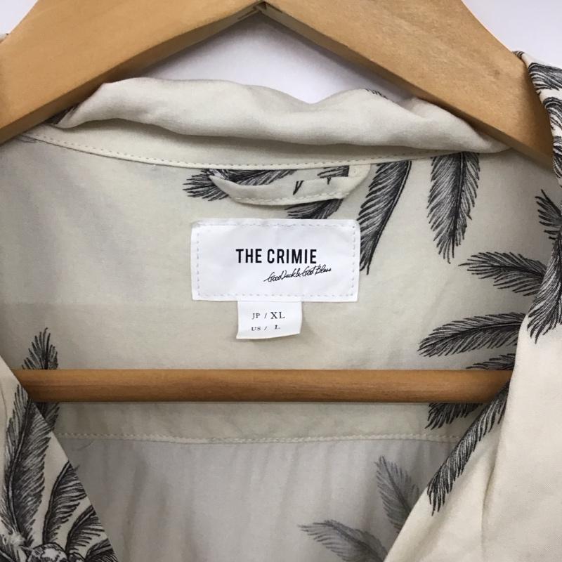 クライミー CRIMIE シャツ、ブラウス 半袖 cr1-02c3-ss07 半袖シャツ プリントシャツ パームツリー柄アロハシャツ XL プリント 白 / ホワイト /  メンズ USED 古着 中古 10136185