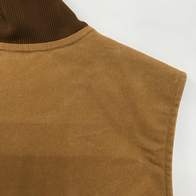 カーハート Carhartt ベスト ベスト ジップアップベスト ノースリーブカットソー アウター XL ロゴ、文字 茶 / ブラウン /  メンズ USED 古着 中古 10150661