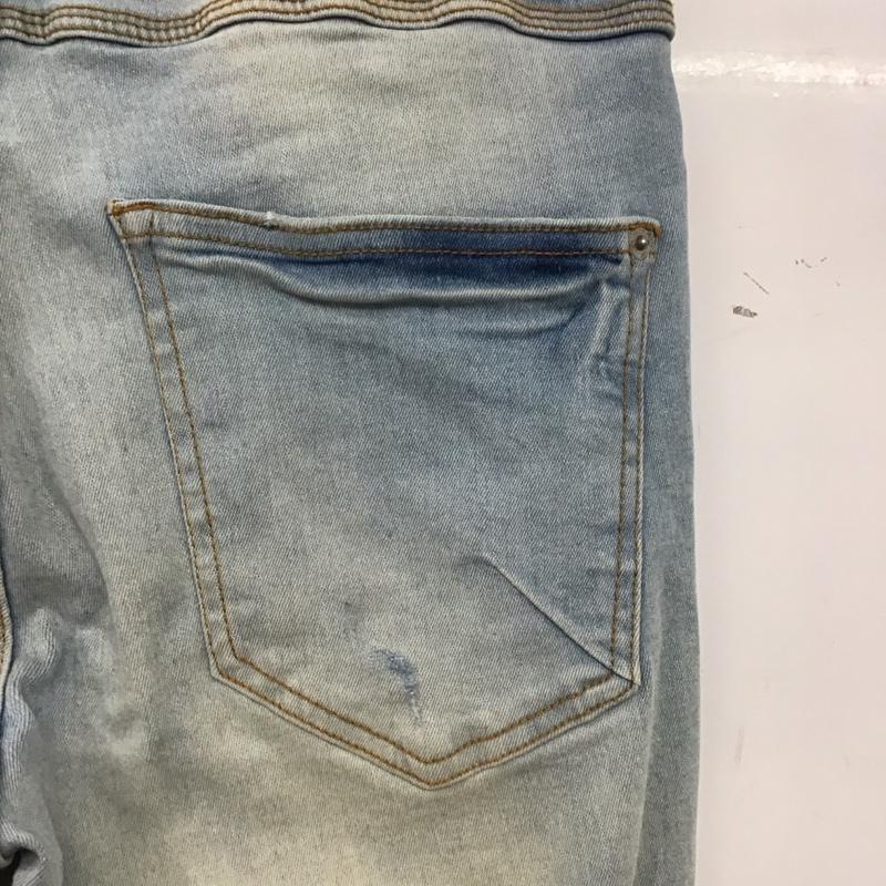ザラメン ZARA MAN パンツ デニム、ジーンズ デニムパンツ スリムパンツ カジュアルパンツ ストレッチパンツ 42インチ ダメージ加工 インディゴ / インディゴ /  メンズ USED 古着 中古 10136646