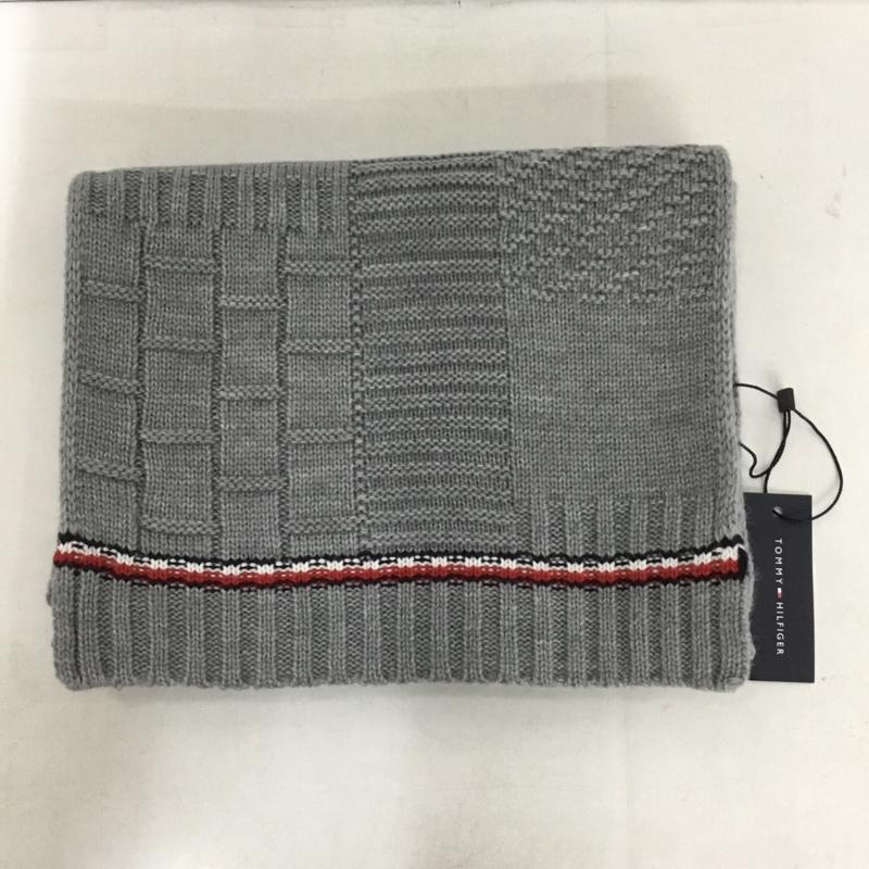 トミーヒルフィガー TOMMY HILFIGER マフラー マフラー タグ付き 無地 灰 / グレー /  メンズ USED 古着 中古 10146318