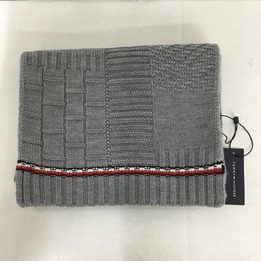 トミーヒルフィガー TOMMY HILFIGER マフラー マフラー タグ付き 無地 灰 / グレー /  メンズ USED 古着 中古 10146318