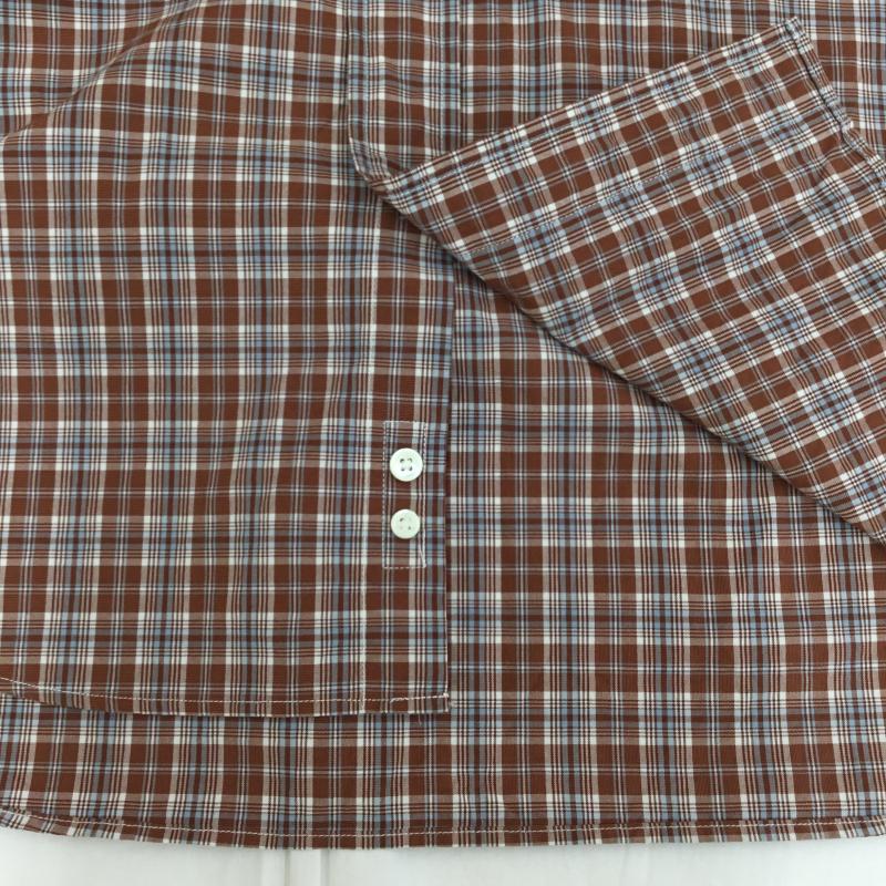 ジムフレックス GYMPHLEX シャツ、ブラウス 長袖 20S-WS-003 M チェック 茶 / ブラウン /  メンズ USED 古着 中古 10129010