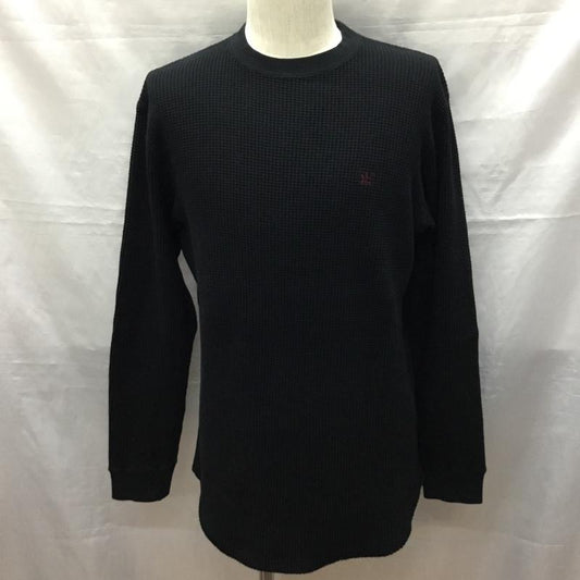 エフエイティー FAT カットソー 長袖 長袖カットソー クルーネックカットソー ロングスリーブカットソー M ロゴ、文字 紺 / ネイビー /  メンズ USED 古着 中古 10120264