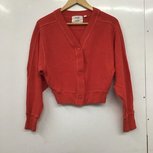 ニコアンド niko and... カーディガン 長袖 M 無地 赤 / レッド /  レディース USED 古着 中古 10144985