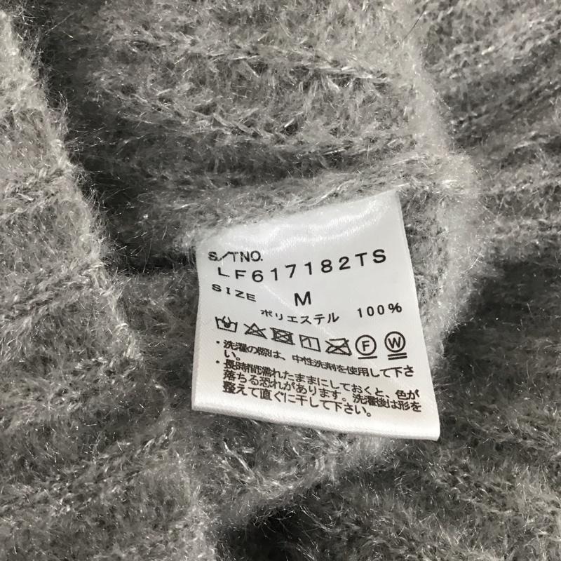 ローリーズファーム LOWRYS FARM カーディガン 長袖 長袖カーディガンニット 前開きカーディガン セーター M 無地 灰 / グレー /  レディース USED 古着 中古 10121665