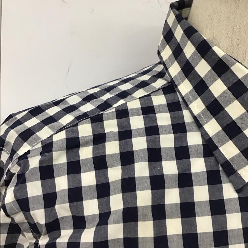 エルエルビーン L.L.Bean シャツ、ブラウス 長袖 胸ポケット S チェック 白 / ホワイト / X 紺 / ネイビー /  メンズ USED 古着 中古 10111865