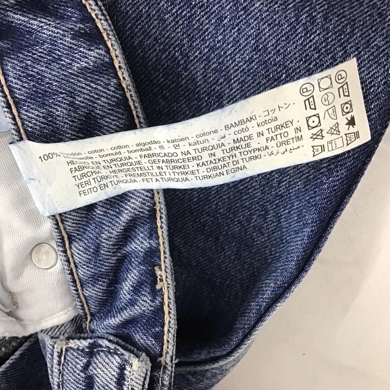 ザラ ZARA パンツ デニム、ジーンズ デニムパンツ ワイドパンツ カジュアルパンツ 40インチ 無地 インディゴ / インディゴ /  メンズ USED 古着 中古 10148530