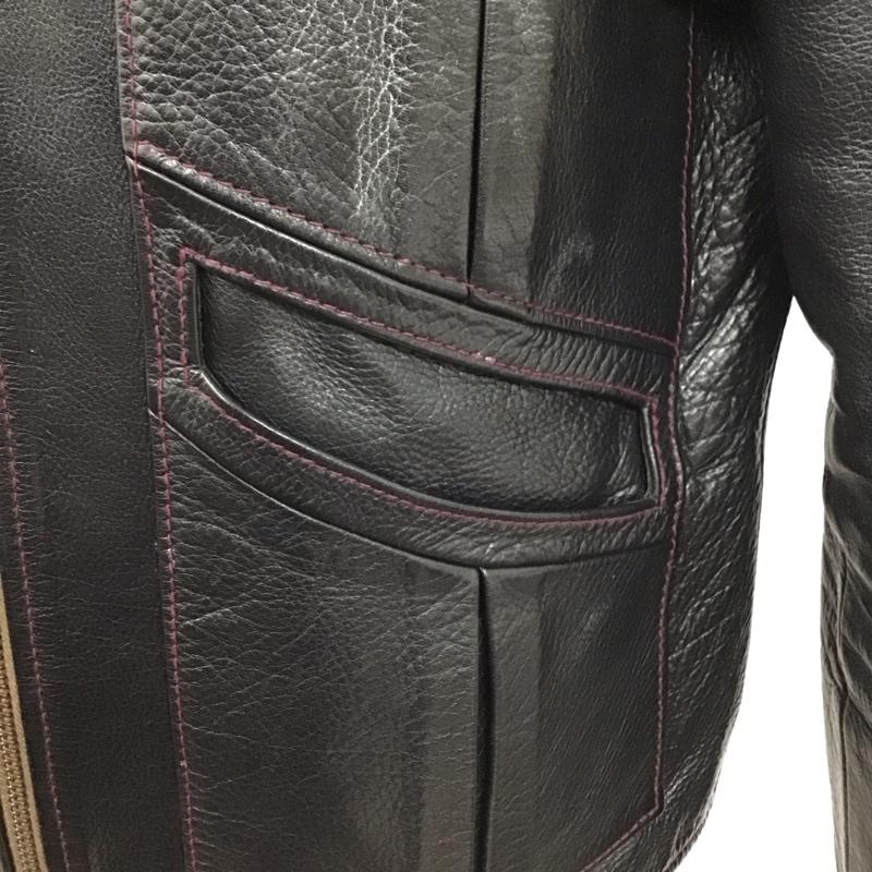 ジェラード JELADO ジャケット、上着 レザージャケット 44 無地 黒 / ブラック /  メンズ USED 古着 中古 10123498