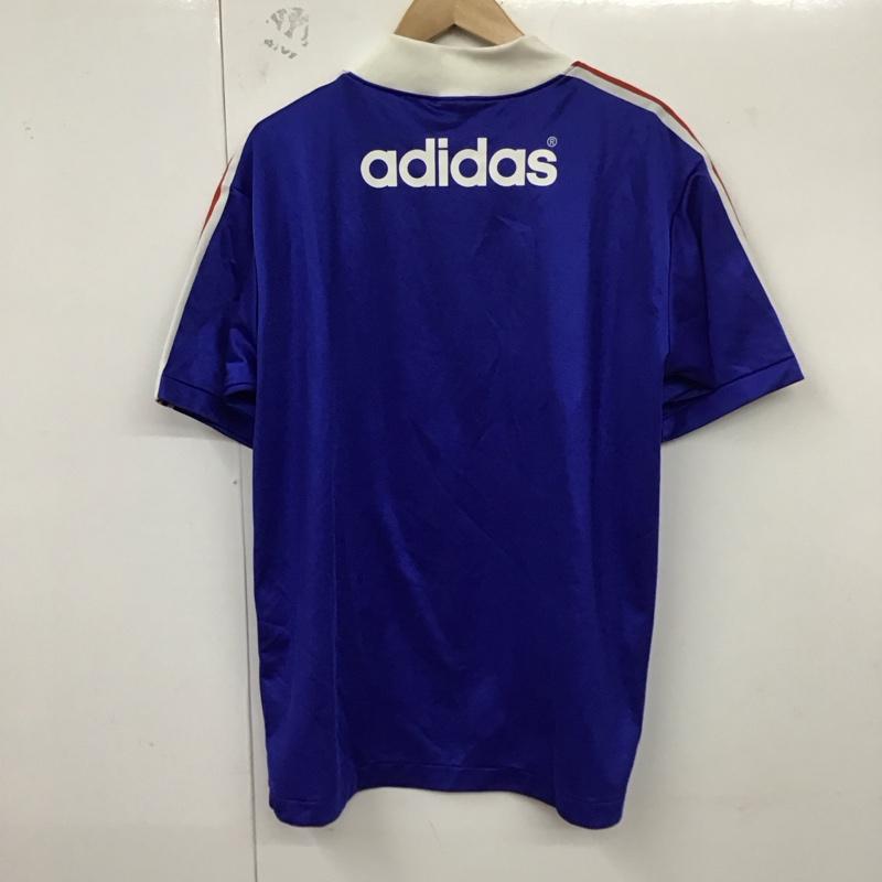 アディダス adidas Tシャツ 半袖 プリント X ロゴ、文字 青 / ブルー /  メンズ USED 古着 中古 10128481