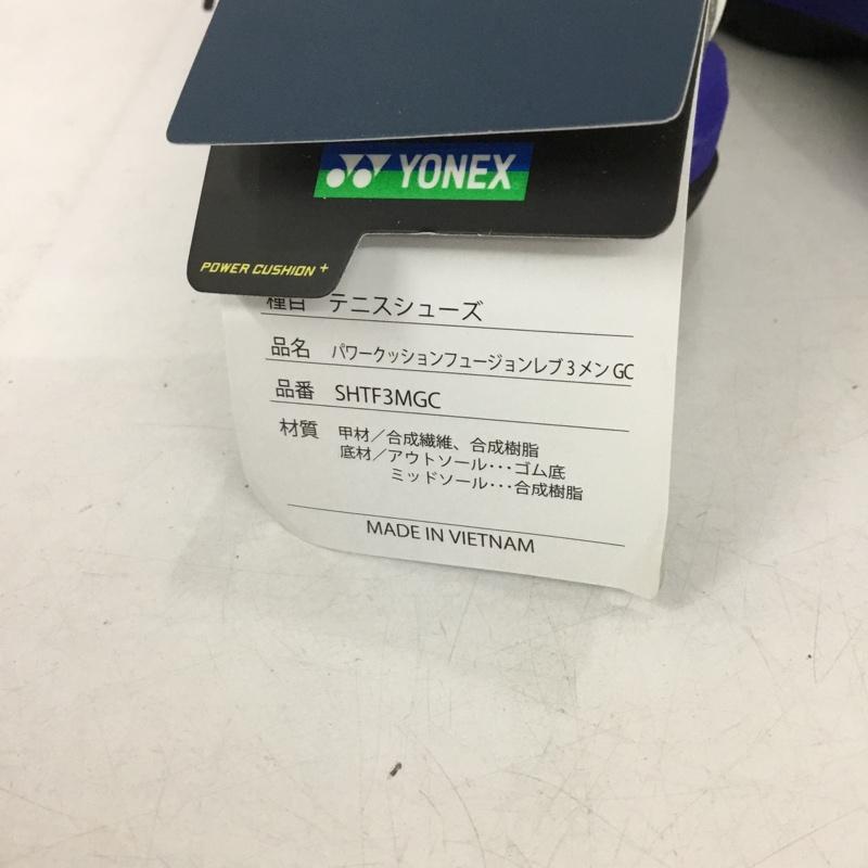 ヨネックス YONEX スニーカー スニーカー SHTF3MGC パワークッションフュージョンレブ3メンGC テニスシューズ 箱有 23cm 23.0cm ロゴ、文字 白 / ホワイト / X 黒 / ブラック / X 青 / ブルー /  レディース USED 古着 中古 10150020