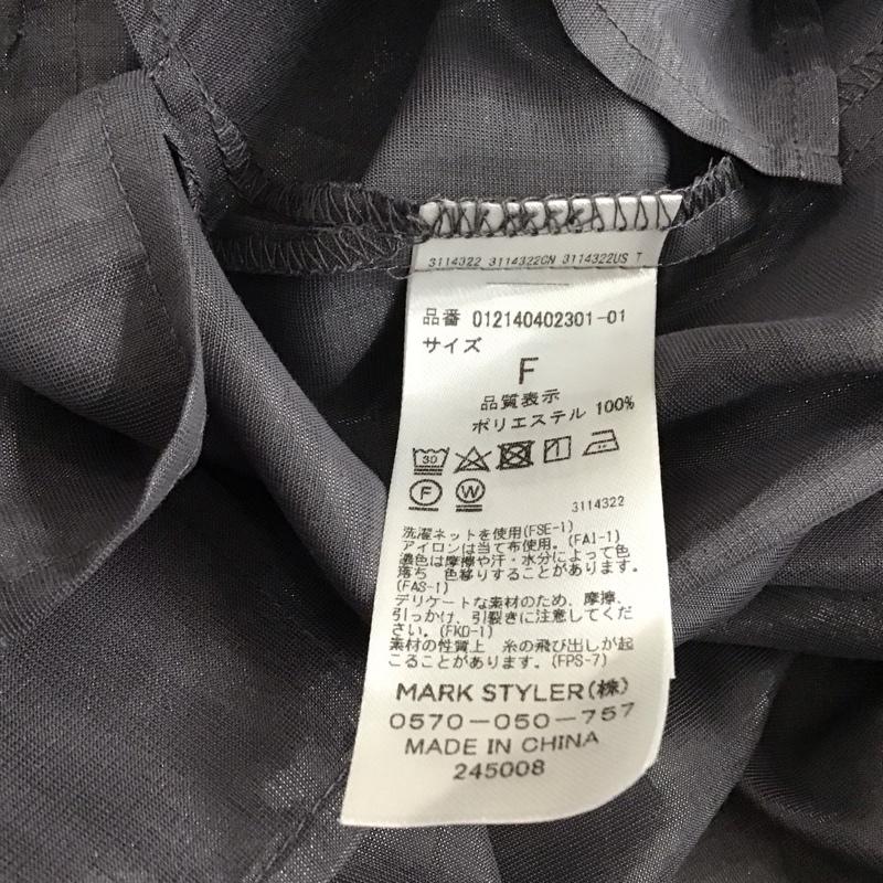 ムルーア MURUA シャツ、ブラウス 半袖 012140402301 デザインカラーシアーシャツ FREE 無地 灰 / グレー /  レディース USED 古着 中古 10130968